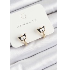 Pirinç Kuromi Model Gold Renk Çocuk Küpe - TJ-BKP10909