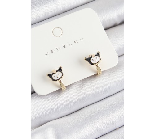 Pirinç Kuromi Model Gold Renk Çocuk Küpe - TJ-BKP10909