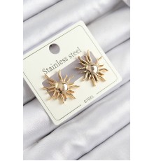 316L Çelik Güneş Model Gold Renk Kadın Küpe - TJ-BKP10914
