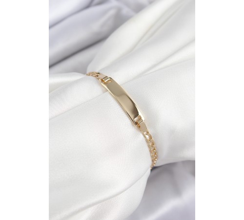 Pirinç Dikdörtgen Model Gold Renk Xuping Bebek Künyesi - TJ-BB7434