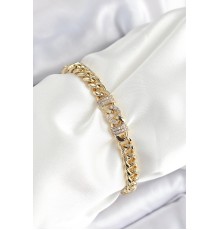 Xuping Pirinç Klasik Zincir Model Gold Renk Kadın Bileklik - TJ-BB7477