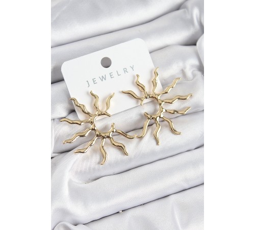 Pirinç Güneş Model Gold Renk Kadın Küpe - TJ-BKP10960