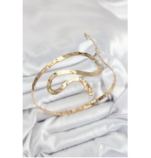 Pirinç Yılan Model Gold Renk Kadın Pazu Bileklik - TJ-BB7524