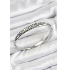 Pirinç Zirkon Taşlı Model Gümüş Renk Kadın Kelepçe - TJ-BB7569