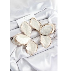 Pirinç Mineli Çiçek Model Gold Renk Kadın Küpe - TJ-BKP10981