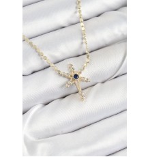 Pirinç Zirkon Taşlı Kutup Yıldızı Model Ezme Zincir Gold Renk Kadın Kolye - TJ-BKO10388