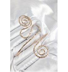 Pirinç Etnik Model Gold Renk Pazu Bileklik - TJ-BB7616