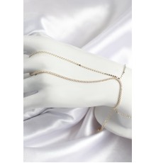 Pirinç Zirkon Taşlı Ezme Zincir Model Gold Renk Kadın Şahmeran - TJ-SN689