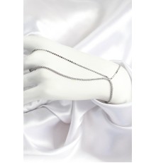 Pirinç Zirkon Taşlı Ezme Zincir Model Gümüş Renk Kadın Şahmeran - TJ-SN690