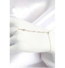 Pirinç Zirkon Taşlı Y Model Gold Renk Kadın Şahmeran - TJ-SN691