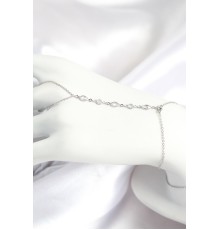 Pirinç Zirkon Taşlı Y Model Gümüş Renk Kadın Şahmeran - TJ-SN692