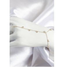 Pirinç Zirkon Taşlı Sallantılı Model Gold Renk Kadın Şahmeran - TJ-SN695