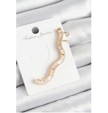 Pirinç Su Yolu Model Gold Renk Sağ Kıkırdak Küpe - TJ-BKP10985