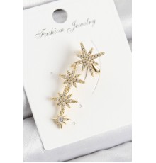 Pirinç Kutup Yıldızı Model Gold Renk Sağ Kıkırdak Küpe - TJ-BKP10987