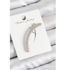 Pirinç Zirkon Taşlı Model Gümüş Renk Sağ Kıkırdak Küpe - TJ-BKP10991