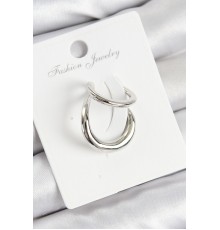 Pirinç Halka Model Gümüş Renk Sağ Kıkırdak Küpe - TJ-BKP10997