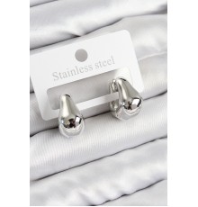 Pirinç Halka Model Gümüş Renk Kadın Küpe - TJ-BKP11007