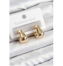 Pirinç Halka Model Gold Renk Kadın Küpe - TJ-BKP11008