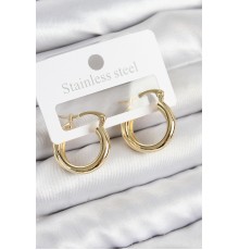 Pirinç Halka Model Gold Renk Kadın Küpe - TJ-BKP11010