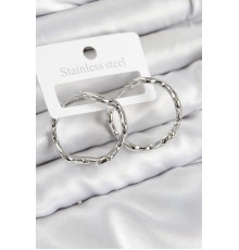 Pirinç Halka Model Gümüş Renk Kadın Küpe - TJ-BKP11015