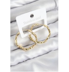 Pirinç Halka Model Gold Renk Kadın Küpe - TJ-BKP11016