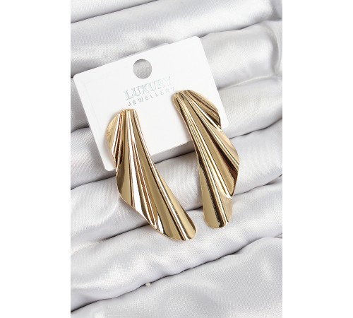 Pirinç Tül Model Gold Renk Kadın Küpe - TJ-BKP11030