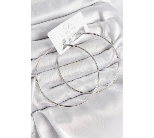 Pirinç Halka Model Gümüş Renk Kadın Küpe - TJ-BKP11036