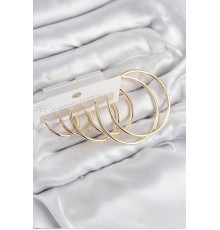 Pirinç Halka Model Gold Renk Kadın Set Küpe - TJ-BKP11041