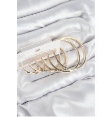 Pirinç Halka Model Gold Renk Kadın Set Küpe - TJ-BKP11051