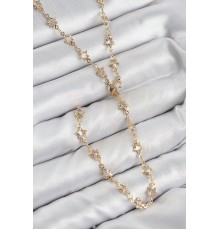 Pirinç Zirkon Taşlı Yıldız Model Gold Renk Kadın Y Kolye - TJ-BKO10436