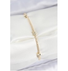 Pirinç Zirkon Taşlı Model Gold Renk Kadın Bilekilk - TJ-BB7658
