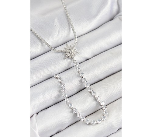 Pirinç Zirkon Taşlı Kutup Yıldızı Model Gold Renk Y Kolye - TJ-BKO10449