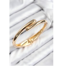 Pirinç Kesik Model Gold Renk Kadın Kelepçe - TJ-BB7714