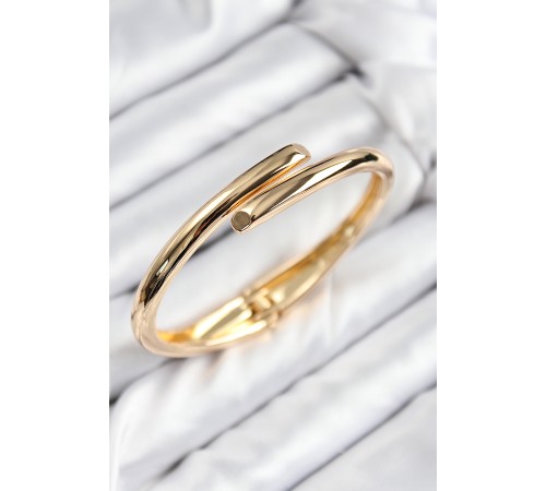 Pirinç Kesik Model Gold Renk Kadın Kelepçe - TJ-BB7714