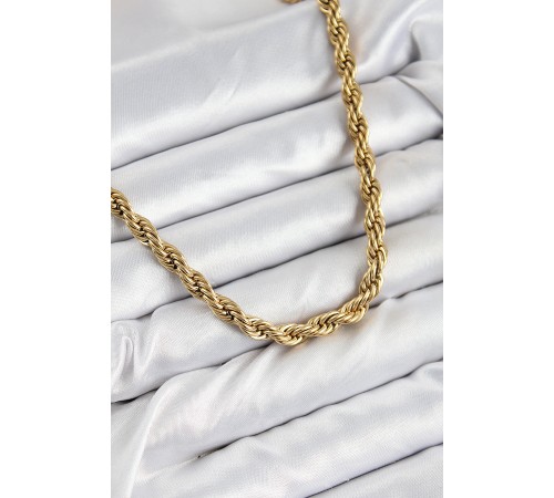 316L Çelik Burgu Model Gold Renk Kadın Kolye - TJ-BKO10485