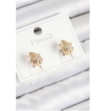 Pirinç Zirkon Taşlı Yıldız Model Gold Renk Çocuk Küpe - TJ-BKP11193
