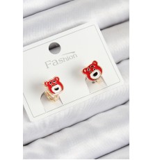 Pirinç Ayıcık Model Gold Renk Çocuk Küpe - TJ-BKP11198