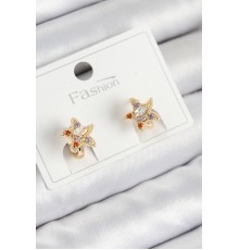 Pirinç Zirkon Taşlı Yıldız Model Gold Renk Çocuk Küpe - TJ-BKP11200