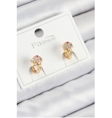 Pirinç Zirkon Taşlı Dondurma Model Gold Renk Çocuk Küpe - TJ-BKP11201