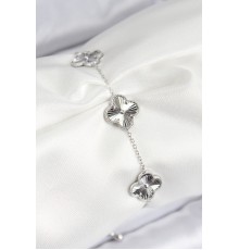 VIP Pirinç Yonca Model Gümüş Renk Kadın Bileklik - TJ-BB7782