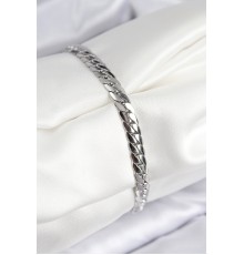 316L Çelik Ezme Zincir Model Gümüş Renk Kadın Bileklik - TJ-BB7784