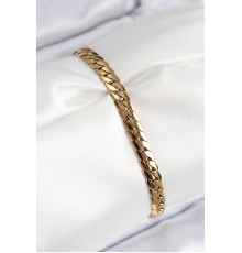 316L Çelik Ezme Zincir Model Gold Renk Kadın Bileklik - TJ-BB7785