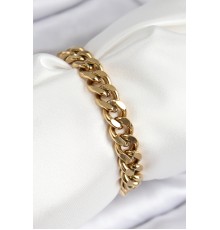 316L Çelik Klasik Kalın Zincir Model Gold Renk Kadın Bileklik - TJ-BB7786