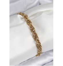 316L Çelik Klasik Dövme Halat Zincir Model Gold Renk Kadın Bileklik - TJ-BB7787