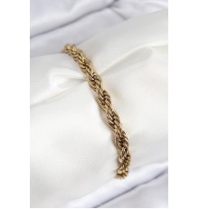 316L Çelik Klasik Burgu Zincir Model Gold Renk Kadın Bileklik - TJ-BB7790