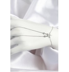 Pirinç Zirkon Taşlı Yıldız Model Gümüş Renk Şahmeran - TJ-SN711