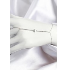 Pirinç Zirkon Taşlı Yonca Model Gümüş Renk Şahmeran - TJ-SN714