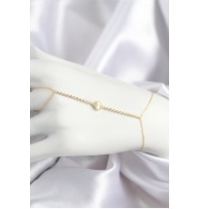 Pirinç Zirkon Taşlı Yonca Model Gold Renk Şahmeran - TJ-SN715