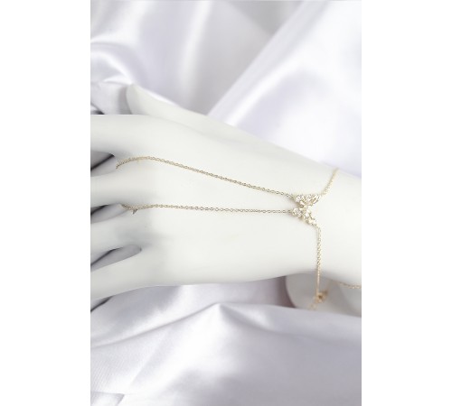 Pirinç Zirkon Taşlı Model Gold Renk Şahmeran - TJ-SN717