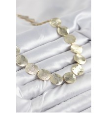 Pirinç Sıralı Para Model Gold Renk Kadın Kolye - TJ-BKO10488